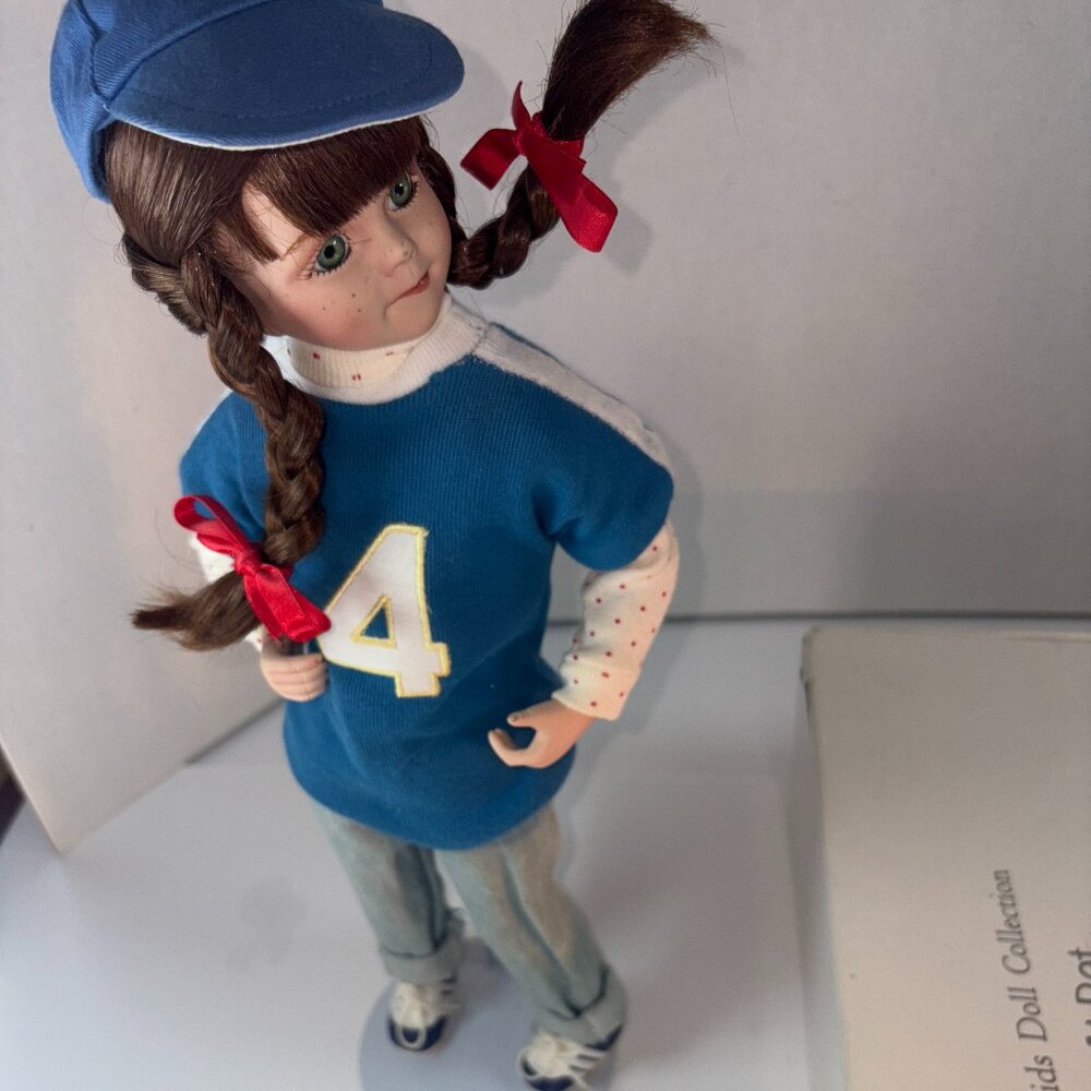 Porcelain Doll in box Gorham Erin up at bat new